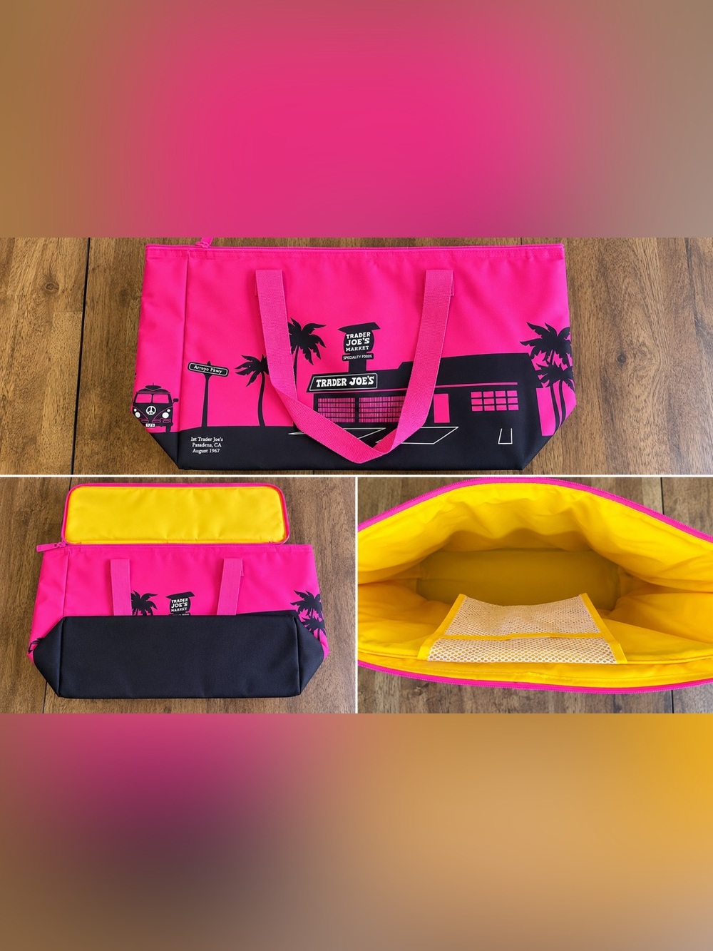 Trader Joeβs 7 Large Insulated Tote Bag Collection Rare Limited Colors Viral - Picture 6 of 9